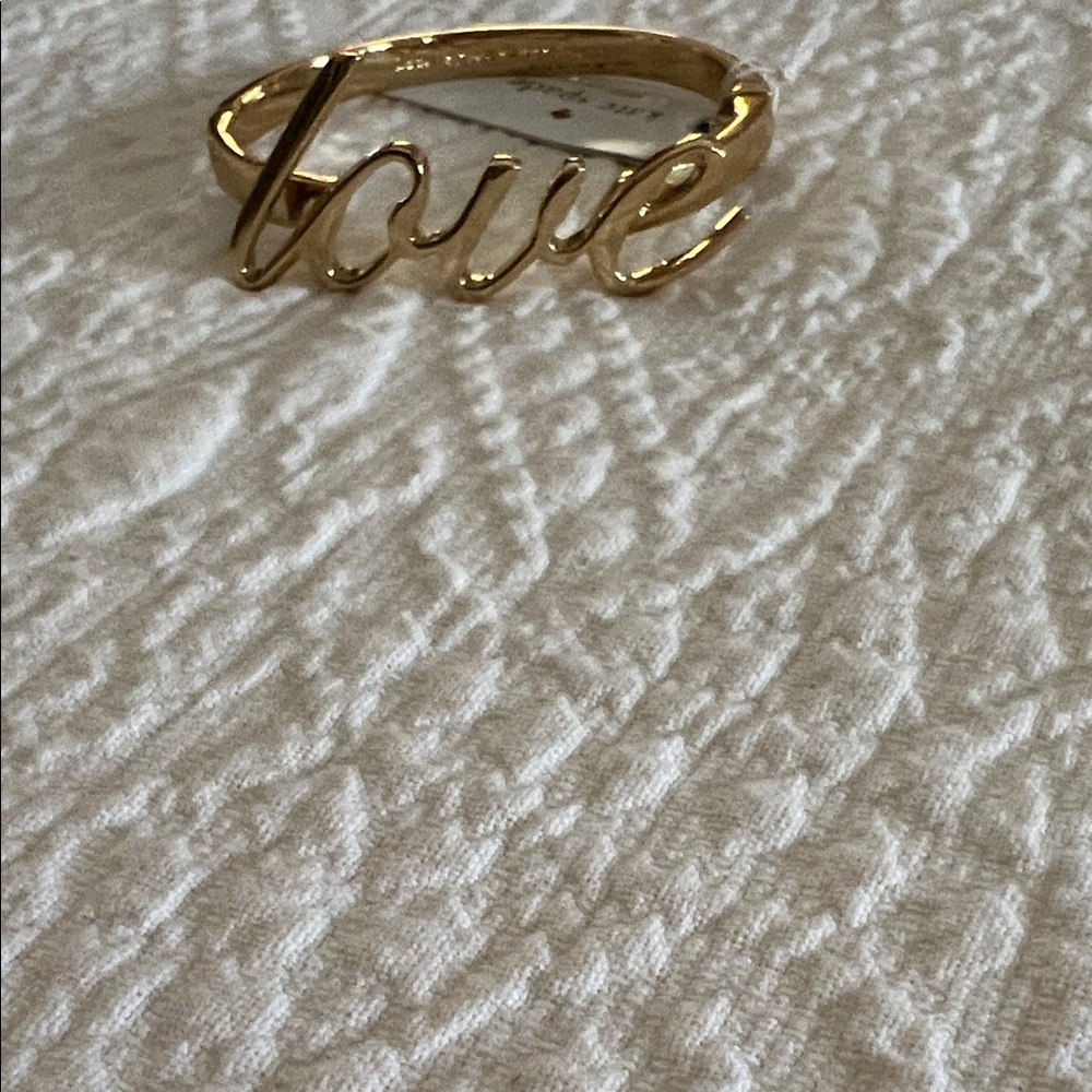 kate spade Gold 'Love' Script bracelet